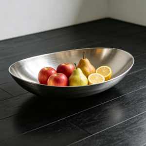Brushed Stainless Steel Oval Fruit Tray