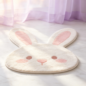 Cute Rabbit-Shaped Plush Cartoon Floor Mat
