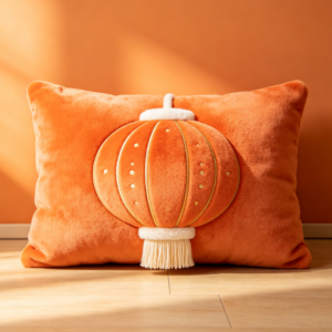 Traditional-Style 3D Lantern Plush Throw Pillow (Insert Included)