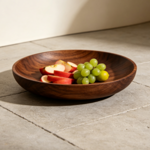 Solid Walnut Fruit Bowl